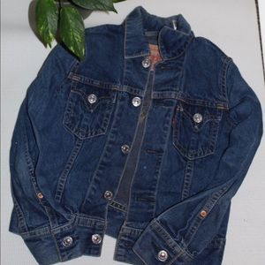 Custom painted jean jacket